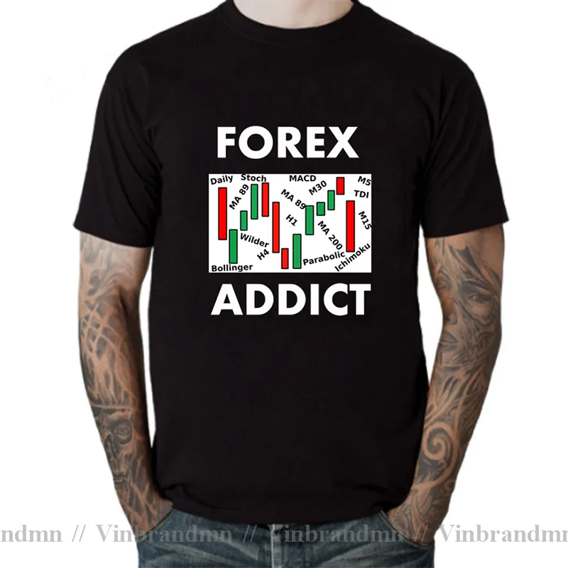 Forex Stock Trader Market Analyst T Shirt Funny Forex Addict T-shirt Forex Addiction Trading Candlestick Physique Shirt