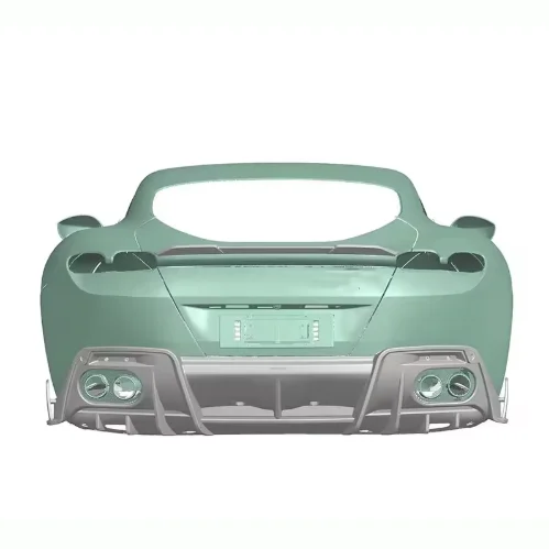Picture 7: For Roma Real Dry Carbon Fiber Body Kit Rear Bumper Lip Spoiler Diffuser