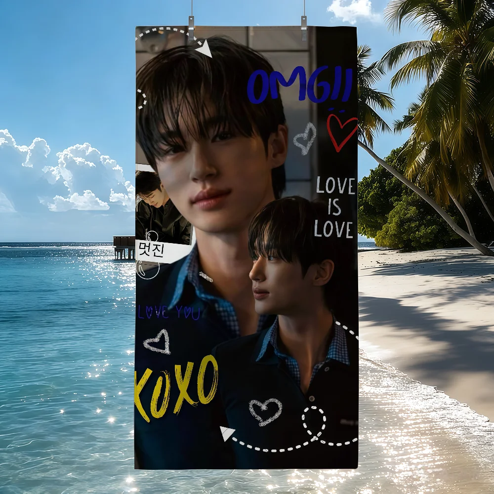 Korean actor B-Byeon Woo Seok Towel Drying Bath Towel Applicable To Light Swimming Camping Yoga Beach Out