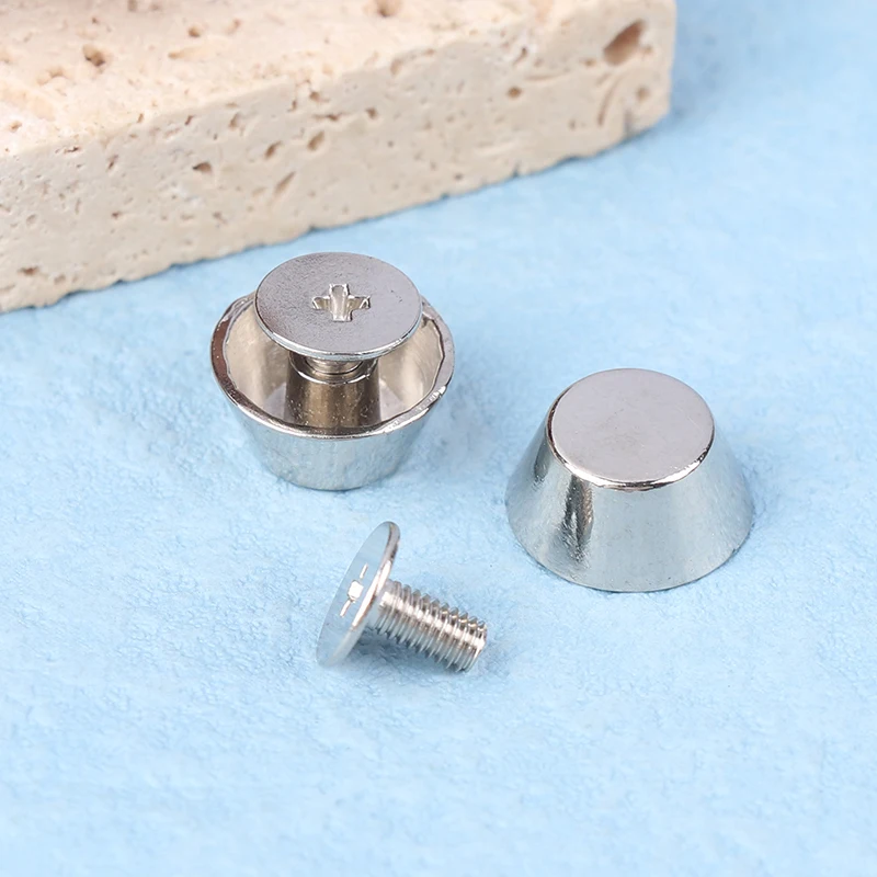 10sets Metal Bag Legs Bottom Rivets For DIY Leather Studs Bag Wear Protection Rivets For Bag Bottom Bag Belt Accessories