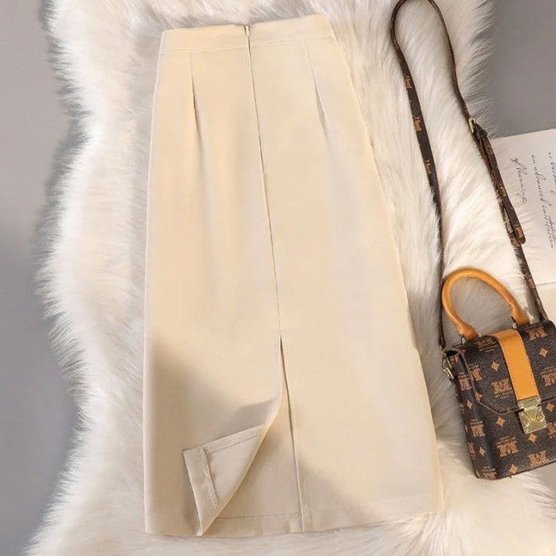 Skirts Women Solid A-line Basic Elegant Sweet All-match Street Wear Breathable Summer New Arrival Hot Sale Korean Style Ulzzang