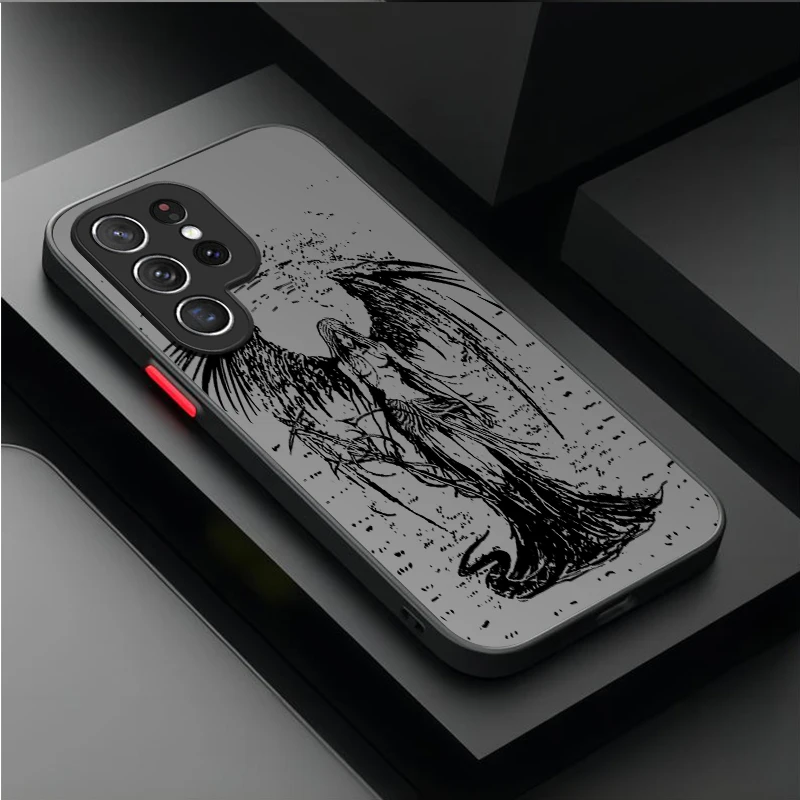 فاسق الأسود الملاك شيطان كول قضية الهاتف لسامسونج غالاكسي S25 S23 S24 الترا S22 S21 زائد FE A56 A36 A26 A16 A06 A15 5G غطاء #6