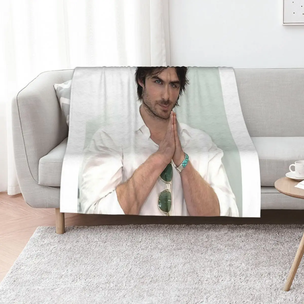 Ian Somerhalder Damon Salvatore Throw Blanket Stuffeds Sofa Quilt Sofa Blankets For Bed Winter beds For Decorative Sofa Blankets
