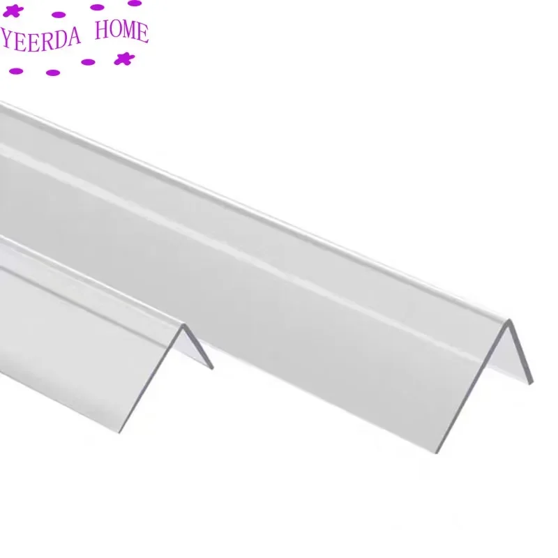 Acrylic transparent corner protection strip Right Angle Plastic bar L-shaped External corner anti-collision strip