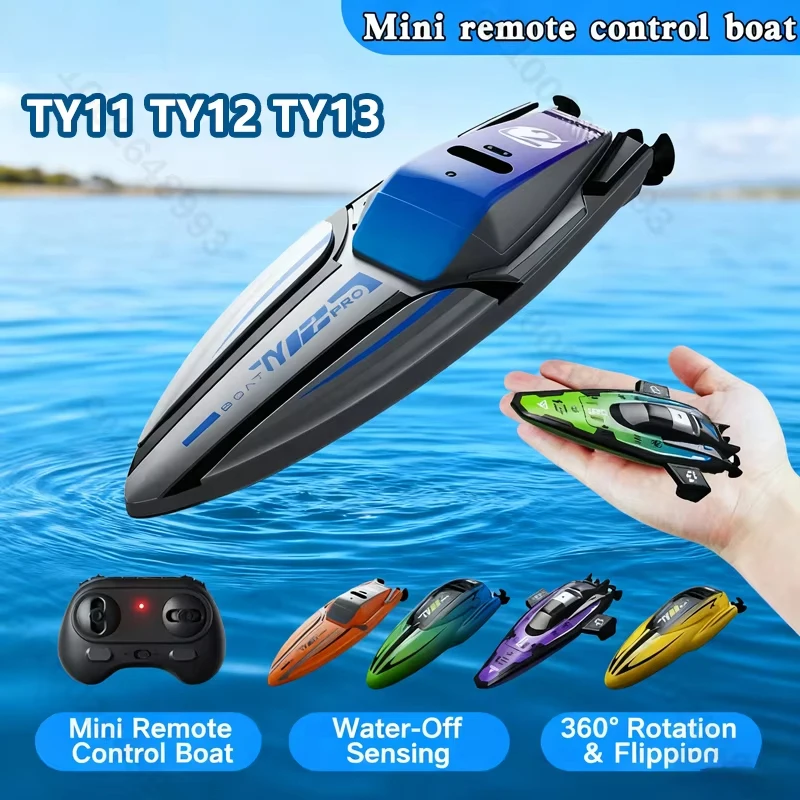 TY11 TY12 TY13 RC Boat High Speed Electric Speedboat Water Model Stunt Rotation Dual Motor Remote Control Ship Toy Christmas