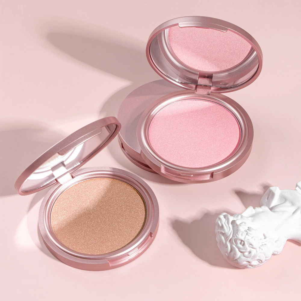 Highlight Pressed Powder Custom Logo Natural Brighten 8-Shade Waterproof Fine Shimmer Pearlescent Private Label Vegan Makeup