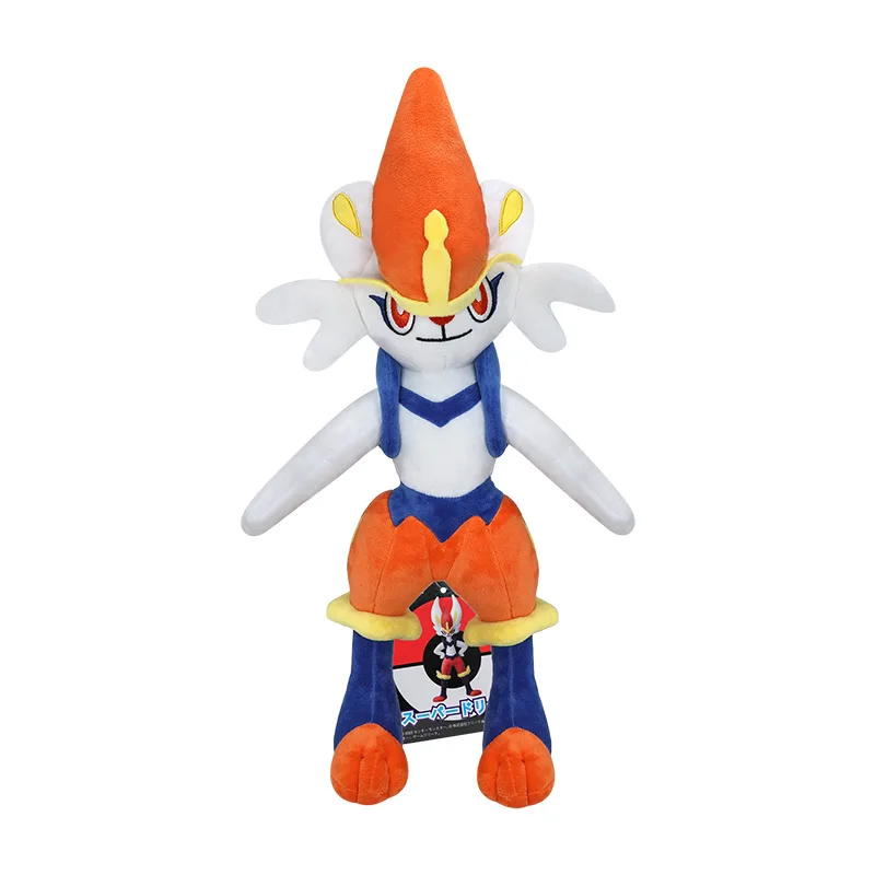 45CM Kawaii Pokemon Doll Anime Cute Scorbunny Toy High Quality Collectible Manga Room Decor Ornament Birthday Gift For Children