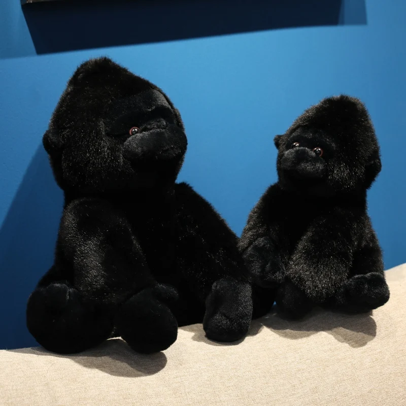 22/32CM dessin animé chimpanzé noir peluche animaux en peluche poupées réaliste chimpanzé jouets enfants apaisant oreillers cadeaux