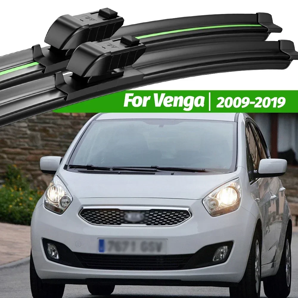 

For Kia Venga 2009-2019 2pcs Front Windshield Wiper Blades 2010 2011 2012 2015 2017 2018 Windscreen Window Accessories