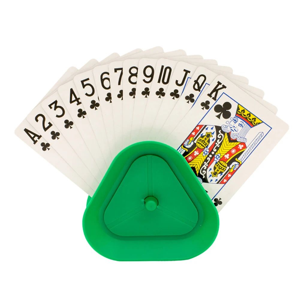 

4pcs Hands-Free Playing Card Holder Playing Card Holder Board Triangle Shaped Poker Rack Holder Plastic Family Card Game Nights