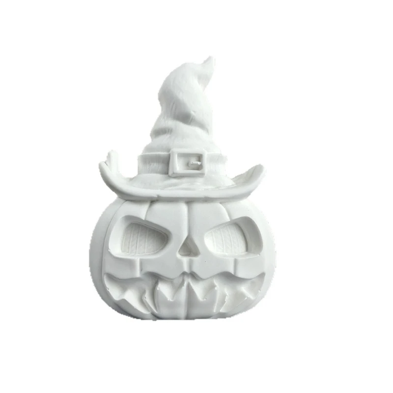 Home Decors Pumpkin with Witch Hat Casting Mold for Resin Plasters Seasonal Use