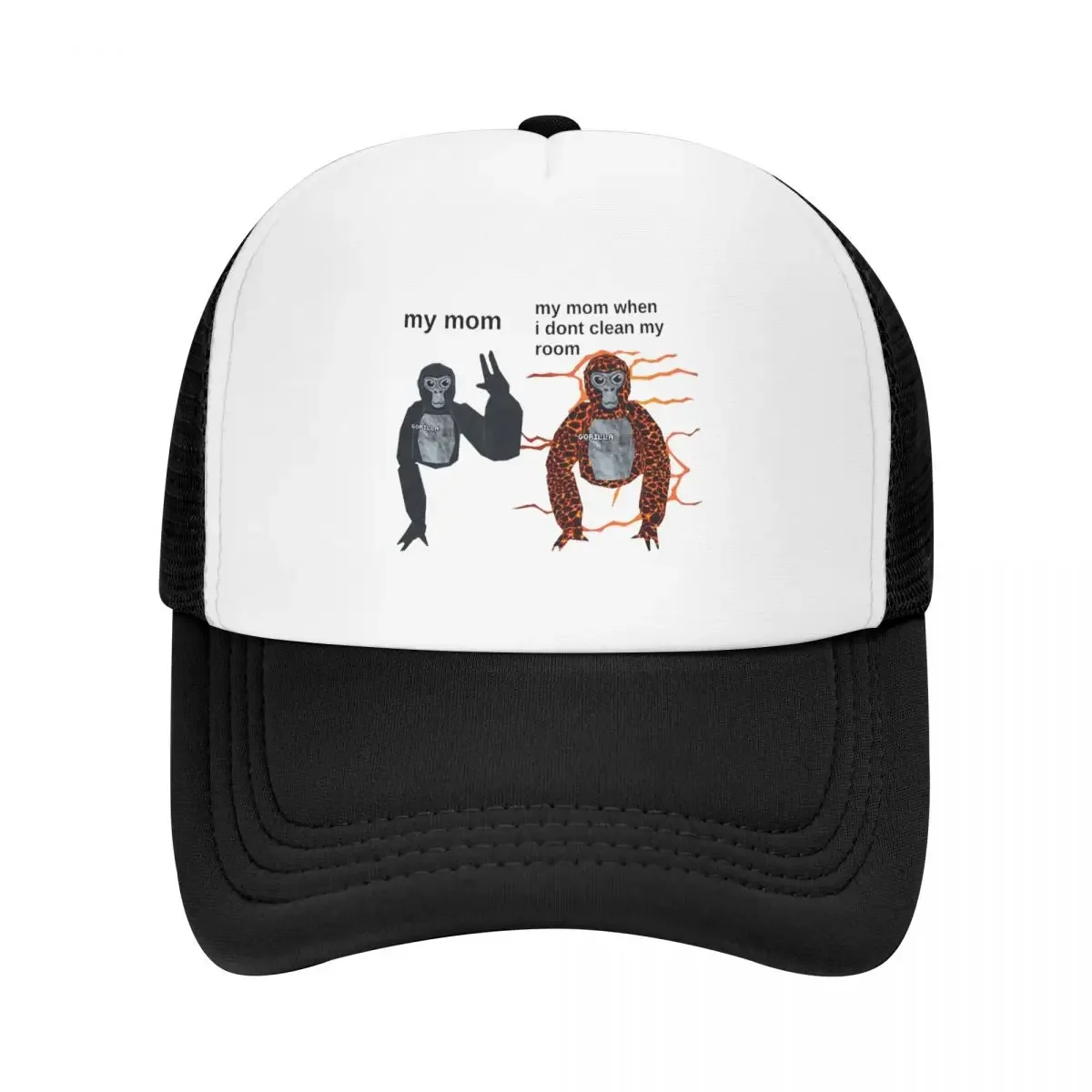 Gorilla Tag Meme VR Video Game My Mom Classic Cap Casual Mesh Baseball Caps Adjustable Hat Hip Hop Summer Unisex Baseball Hats