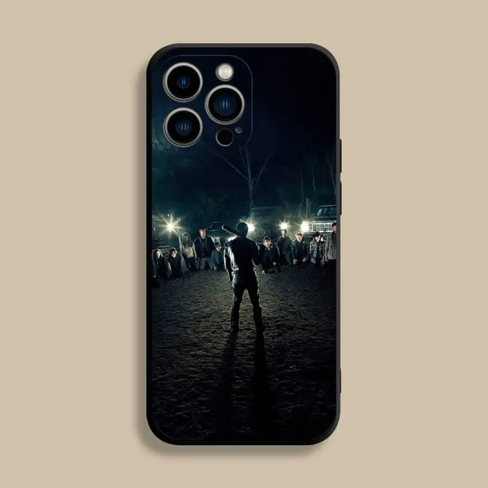 Чехол для телефона TWD T-The Walkings Dead для iPhone 17,16,15,14,13,12,Pro,Max,Plus,E,SE4,Air,Mini,черный мягкий чехол