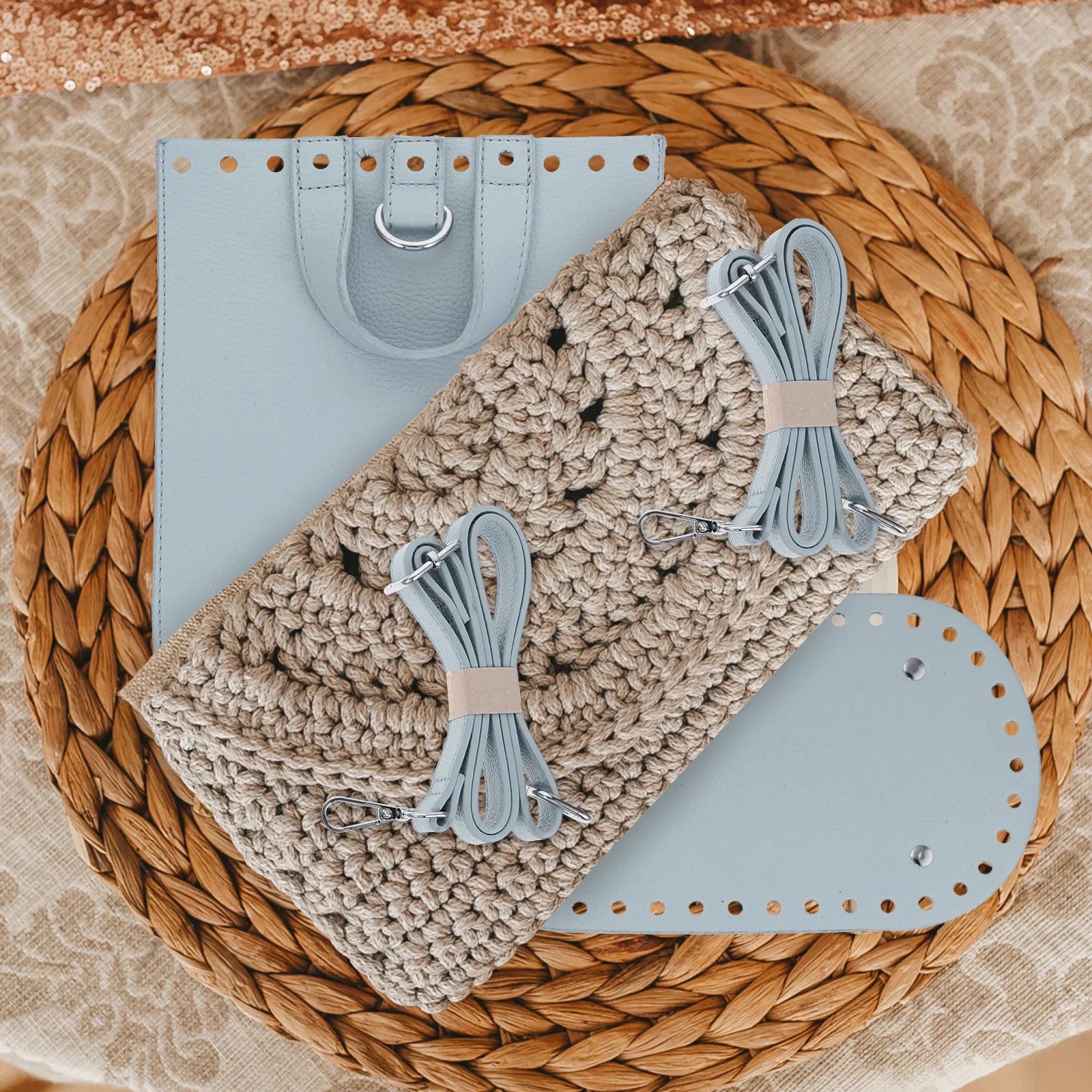 

1Set Rattan Backpack Weaving Set Stylish Fashionable DIY Bag Making Supplies for Beginners Professionals DIY Backpack Material