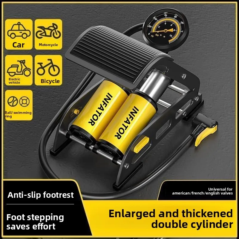 

Car mounted air pump motorcycle bicycle inflator mechanical tire pressure inflator foot operated tire high-pressure air pump