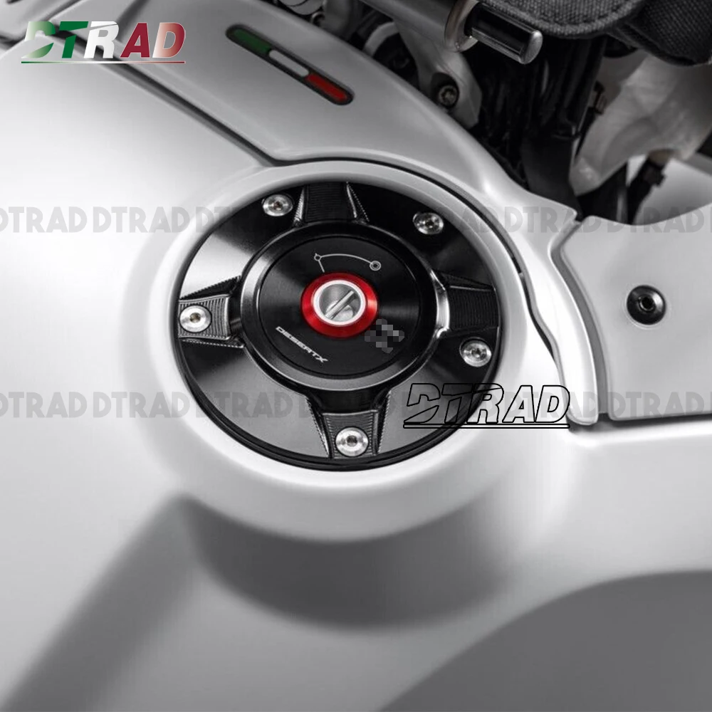 Motorcycle CNC Fuel Tank Cap Key Gas Oil Airbox Cover For Ducati DESERT X 2022 2023 Safe Anti Theft Logo Tank Cap NEW DESERTX