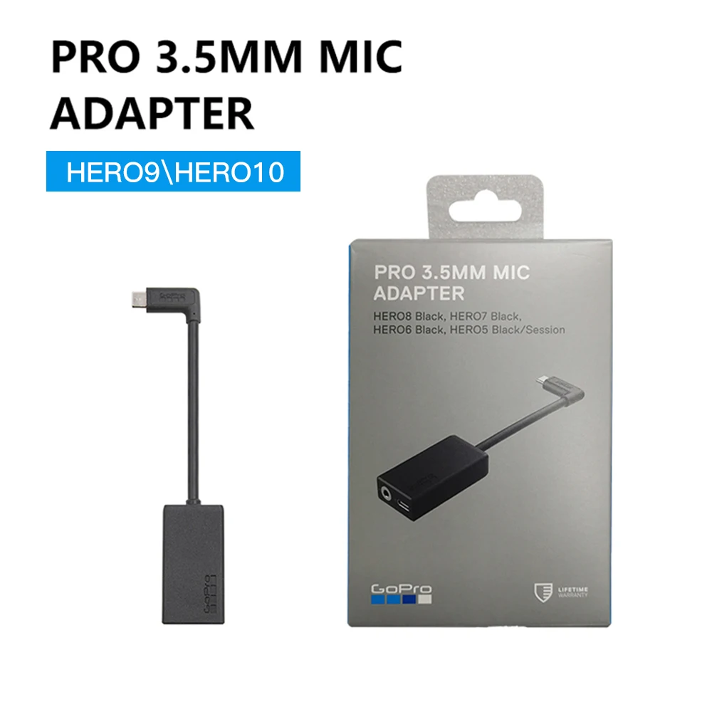 Top 3.5mm Mic Adapter suit for HERO11 HERO10 HERO9 HERO8 HERO7 HERO6 HERO5 MICROPHONE ADAPTER Original Accessory