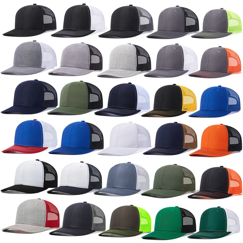 60 COLORS  Men Women Baseball Cap Mesh Hats Shallow Curved Edges Hat Summer Spring Autumn Hip Hop Fitted Cap