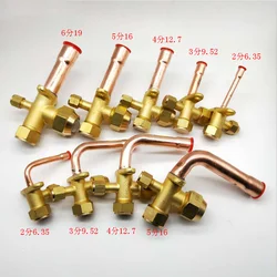 Copper Tube 3 Ways Air Conditioner Angle Stop Valve Fitting