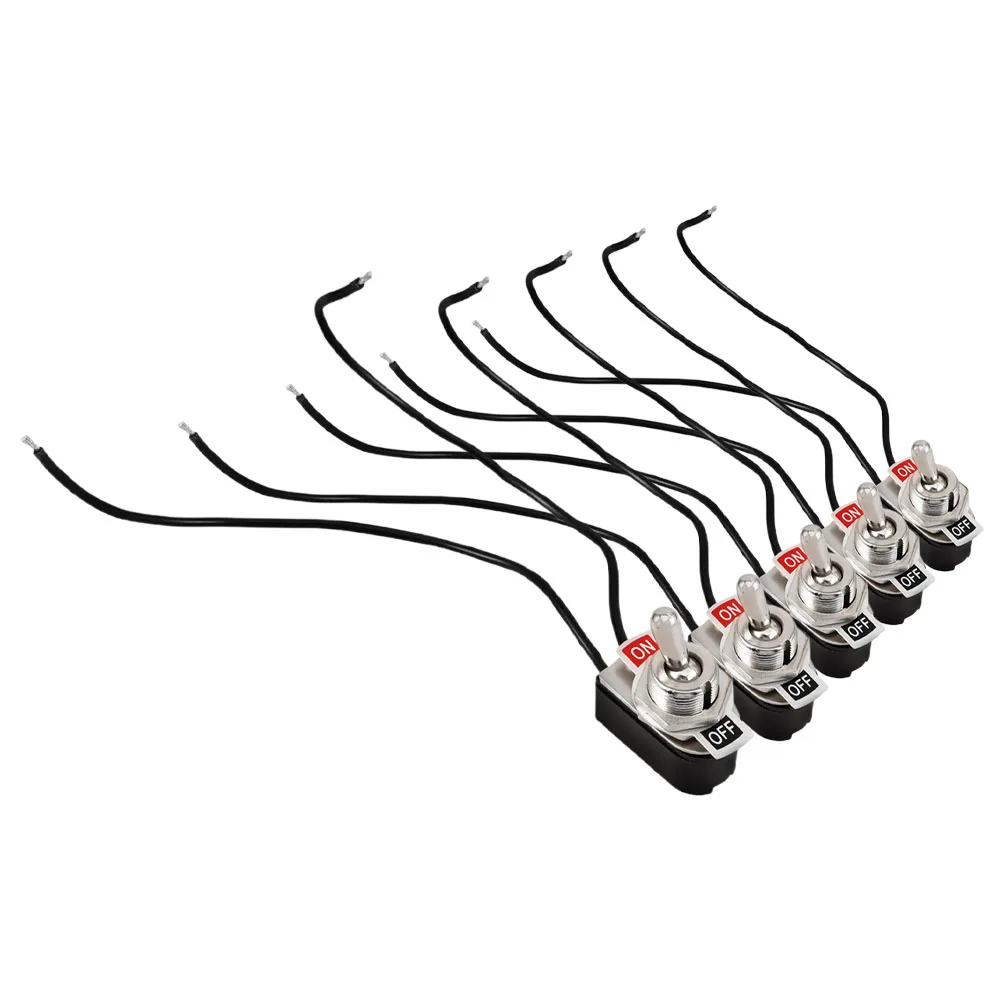 

5 PCS Rocker Switch Mini on off Car Light Heavy Duty Toggle 2 Position Atv Metal
