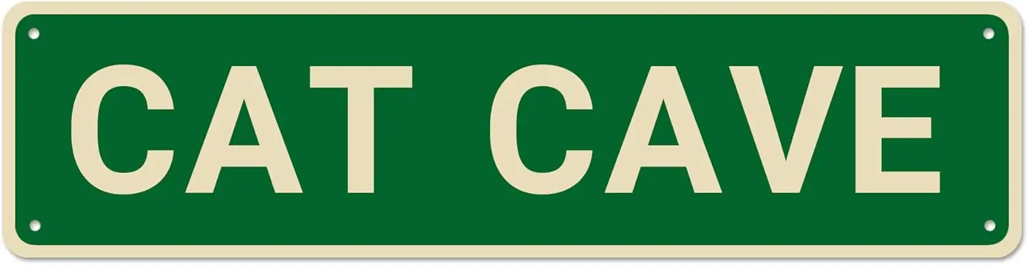 

Значок в виде пещеры кошки, значок в виде кошки, подарок для любимого кошки, забавный Настенный декор для мужской пещеры/дома/мужской пещеры, качественные металлические знаки 16x4 дюйма