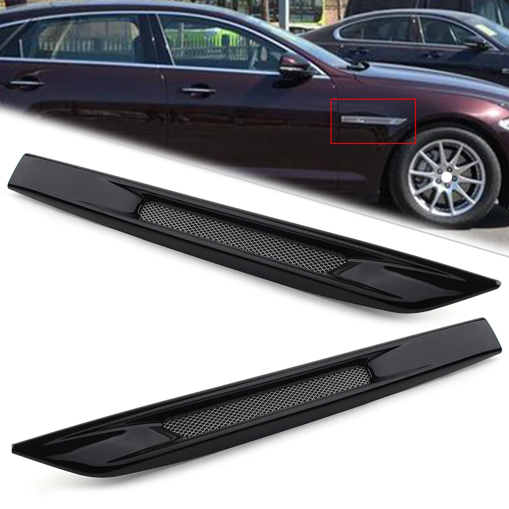 2PCS For For Jaguar XJ 2010-2019 Car Front Side Fender Air Vent Trim Grille 2010 2011 2012 2013 2014 2015 2016 2017 2018 2019