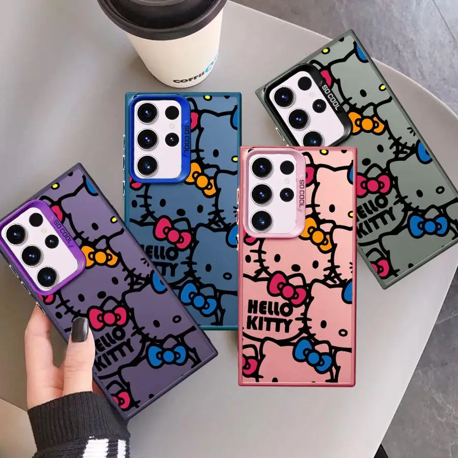 Cute Sanrio Hello Kitty Case for Samsung Galaxy S26 S23 Ultra S24 FE S20 Plus S25 Edge S21 S23 S22 Note 20 Ultra Phone Cover