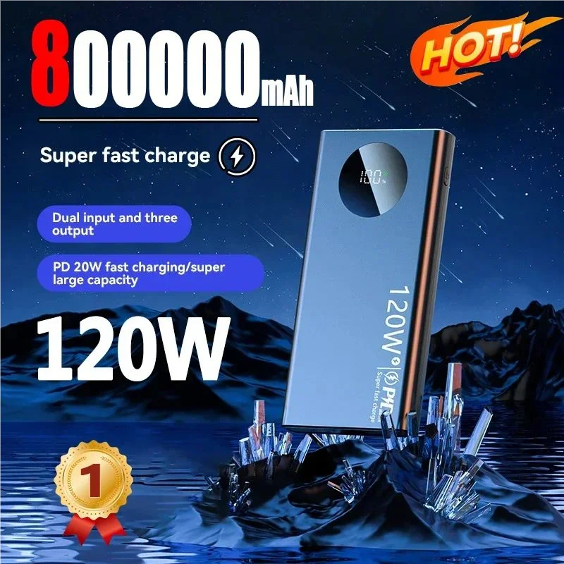 120W Super Fast Charging Powerbank Portable Battery Charger 80000mAh High Capacity Power Bank For iPhone Samsung Huawei xiaomi