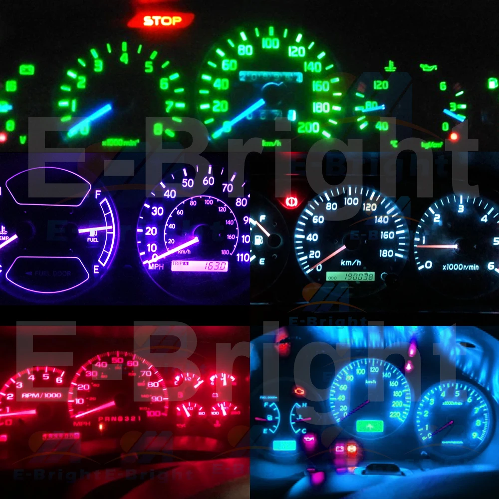 10pcs/lot 3W 12V T6.5 5050 1 SMD Led Instrument Cluster Light Car Bulb Interior light Dashboard Lamp White Amber Green Blue Red