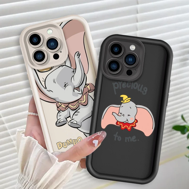 Disney Cartoon Dumbo Eye Ladder For Apple iPhone 15 14 13 12 11 XS XR X Pro Max Plus Funda Phone Case