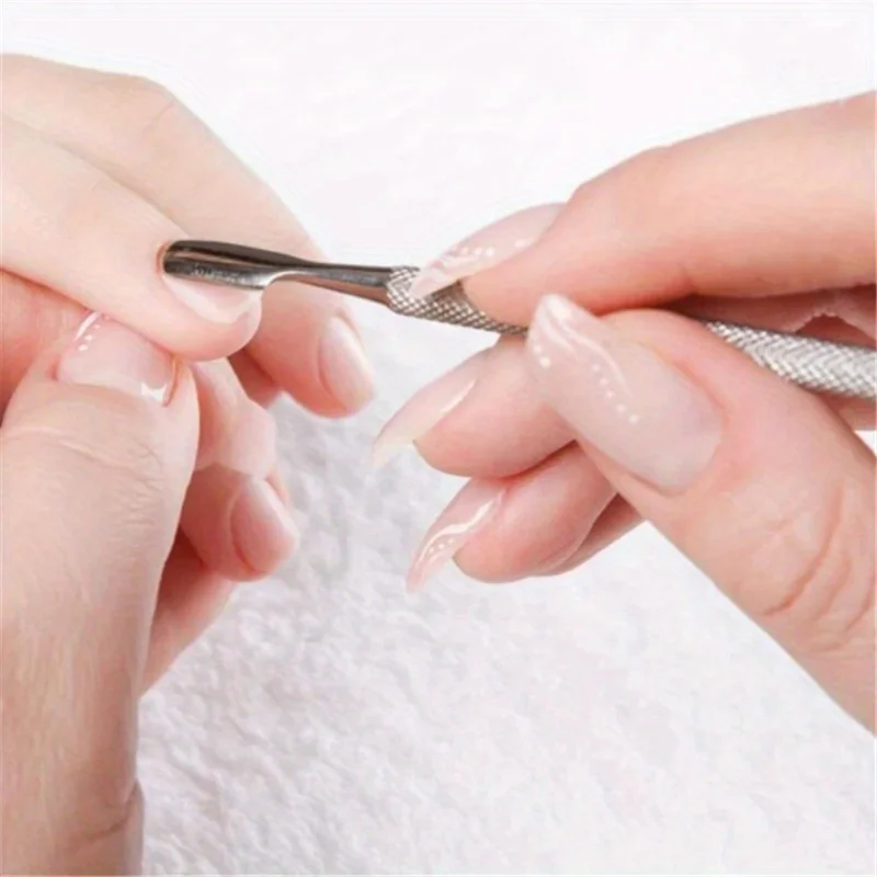 Tijeras cortadoras para decoración de uñas de acero inoxidable, cortaúñas bidireccional, Kit removedor de piel muerta, manicura, herramientas de pedicura, Kit de cuidado de uñas, 3 uds.