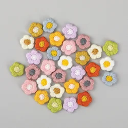 Mini Embroidered Small Flower Patch DIY Earring Accessories Children's Hair Accessories Clothing Accessories