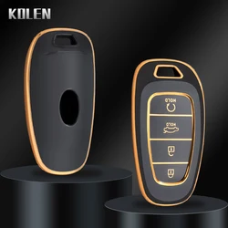 New TPU Car Remote Key Case Cover Shell For Hyundai Tucson Solaris Sonata Hybrid NEXO NX4 Santafe dn8 4 Buttons 2020 2021 2022