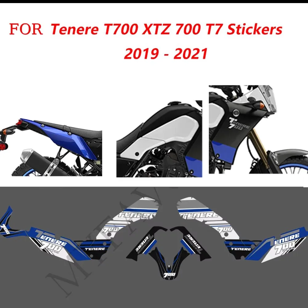 Tank Pad Side Stickers Decal Protection body Set Kit Handshield Wind Deflector FOR YAMAHA Tenere T700 XTZ 700 T7 2019 2020 2021