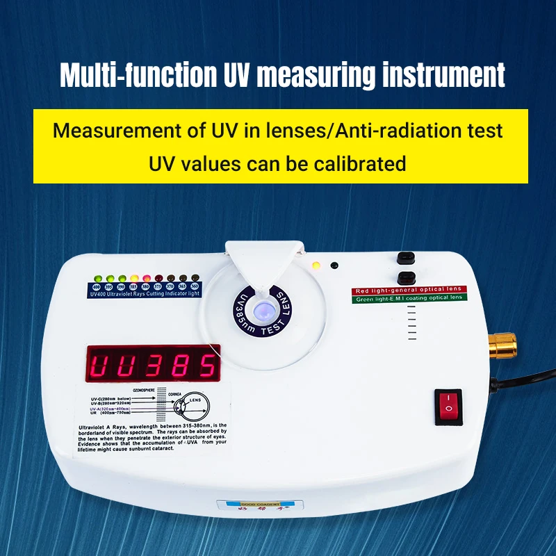 Professional 1PC UV Lens Tester Anti-radiation Ultraviolet Testing Equipment Charging UV400 Optical Tester Machine