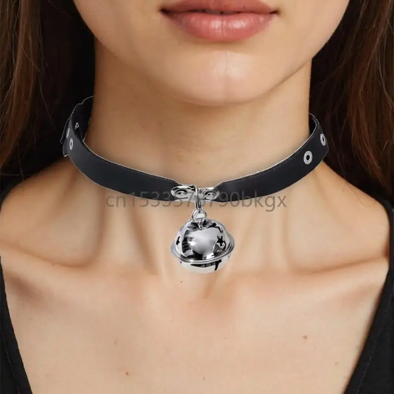 

Catgirl Half Face Mask Punk Rivets Leather Choker For Women Halloween Cosplay J78E