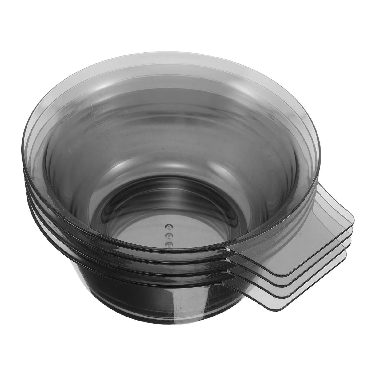 4Pcs Hair Color Bowls Clear Large Capacity Plastic Dye Mixing Bowls for Salon Home Hair Dye Oil Mask Mixing Tools Dyeing