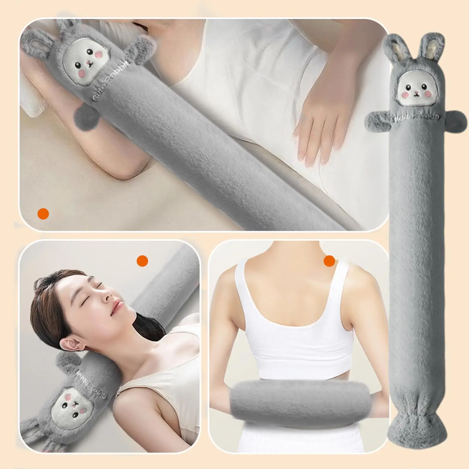 

Hot Water Bag Bunny Cold Bag Long Hot Water Bed Warmer With Cover For Neck Shoulder Abdomen Hand Legs Legs Women Men Kids Travel