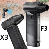 X3/F3 8000mAh Powerful Violent Mini Turbo Jet Fan Clip on Detachable Battery Thrust Brushless Blower 68m/s High Speed Duct Fan