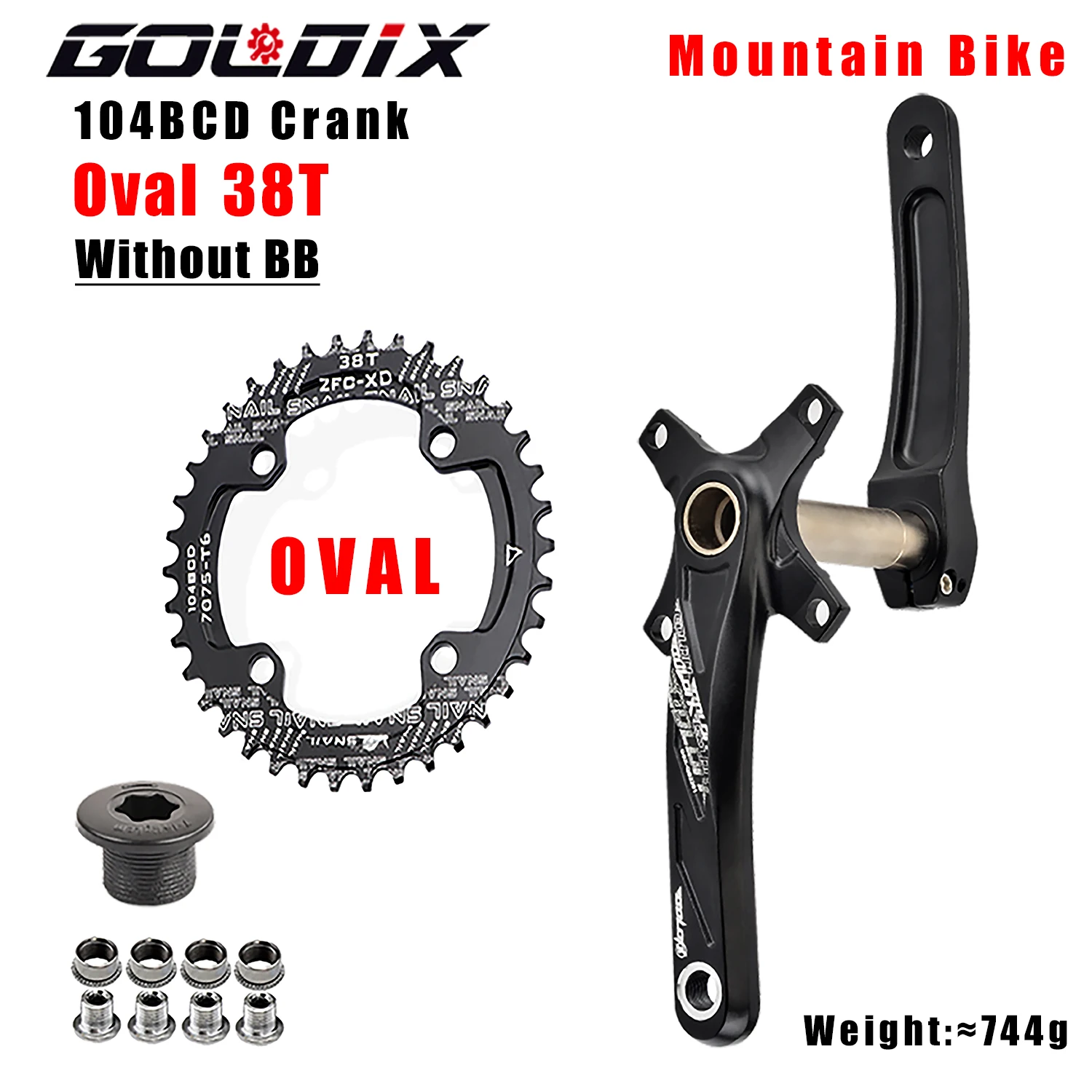 Godx-バイククランク,104bcd mtb,アルミニウム合金,ボトムブラケット