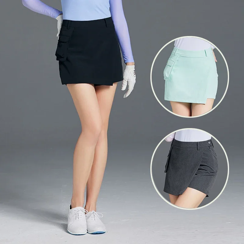 

SG Slim Dry Fit Ladies Golf Tennis Skirt Elastic Sports Golf Clothing Women Casual Hip Skirts Girls High Waist Irregular Skorts