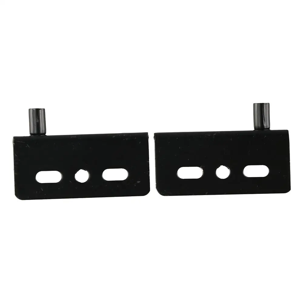 2pcs Multifunction Pivot Hinges Stainless Steel With Bushing Upper Lower Hinge Clips Black/Silver Heavy Duty Concealed Shaft