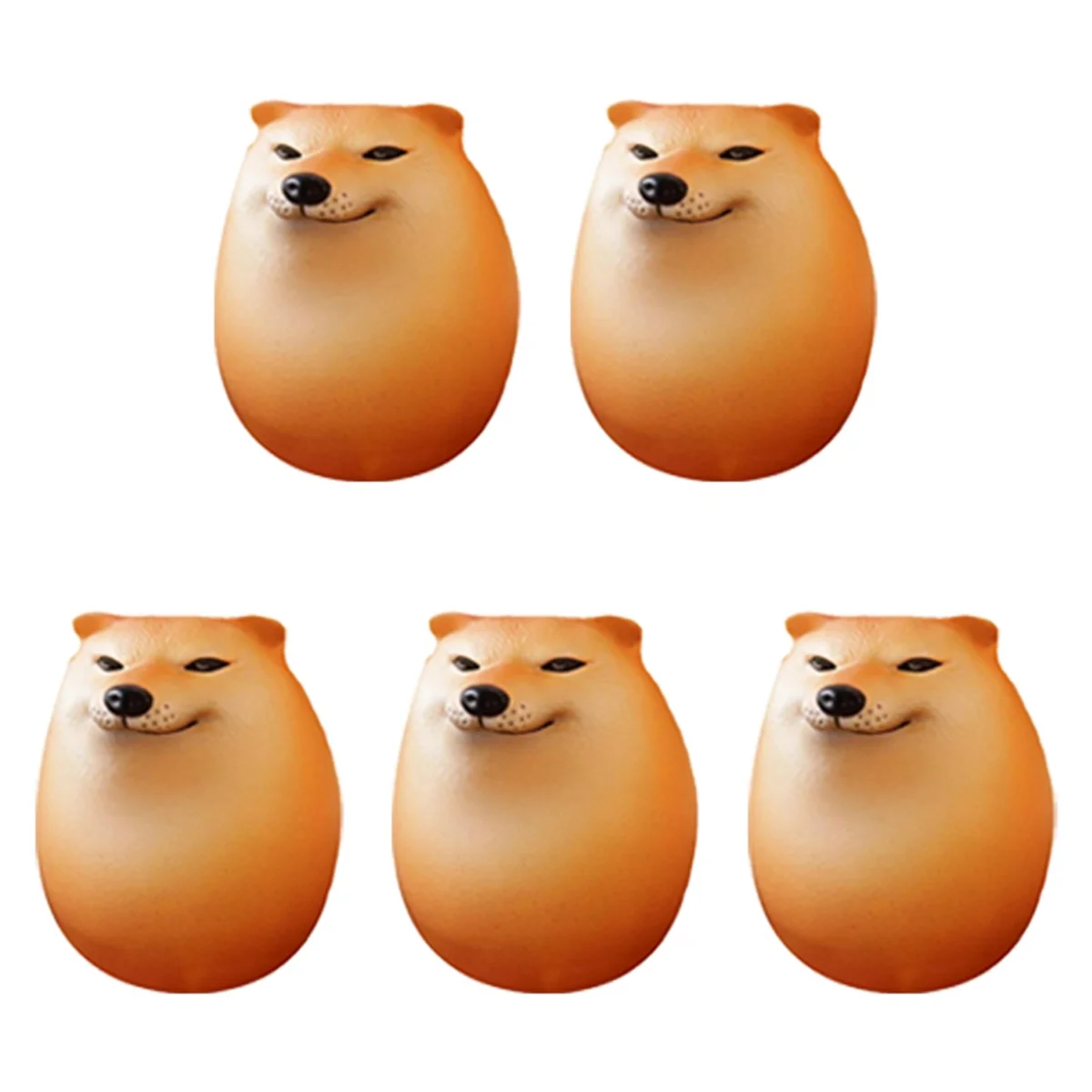 계란 개 시바 이누 현실적인 계란 모양 책상 장식, 개 및 계란 연합 장식, 가정 사무실용 재미있는 크리스마스 선물, 5x