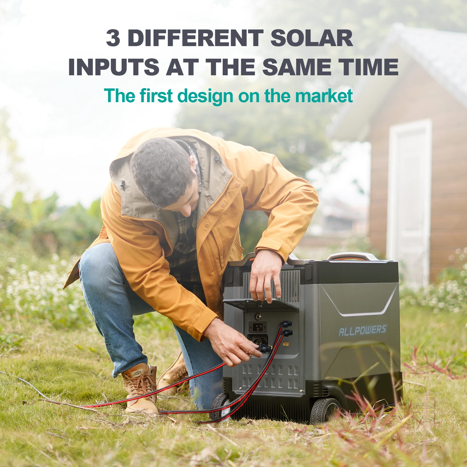 ALLPOWERS Portable Solar Generator R4000 3456WH Portable Power Station For Renewable Energy Backup Generator For Camping