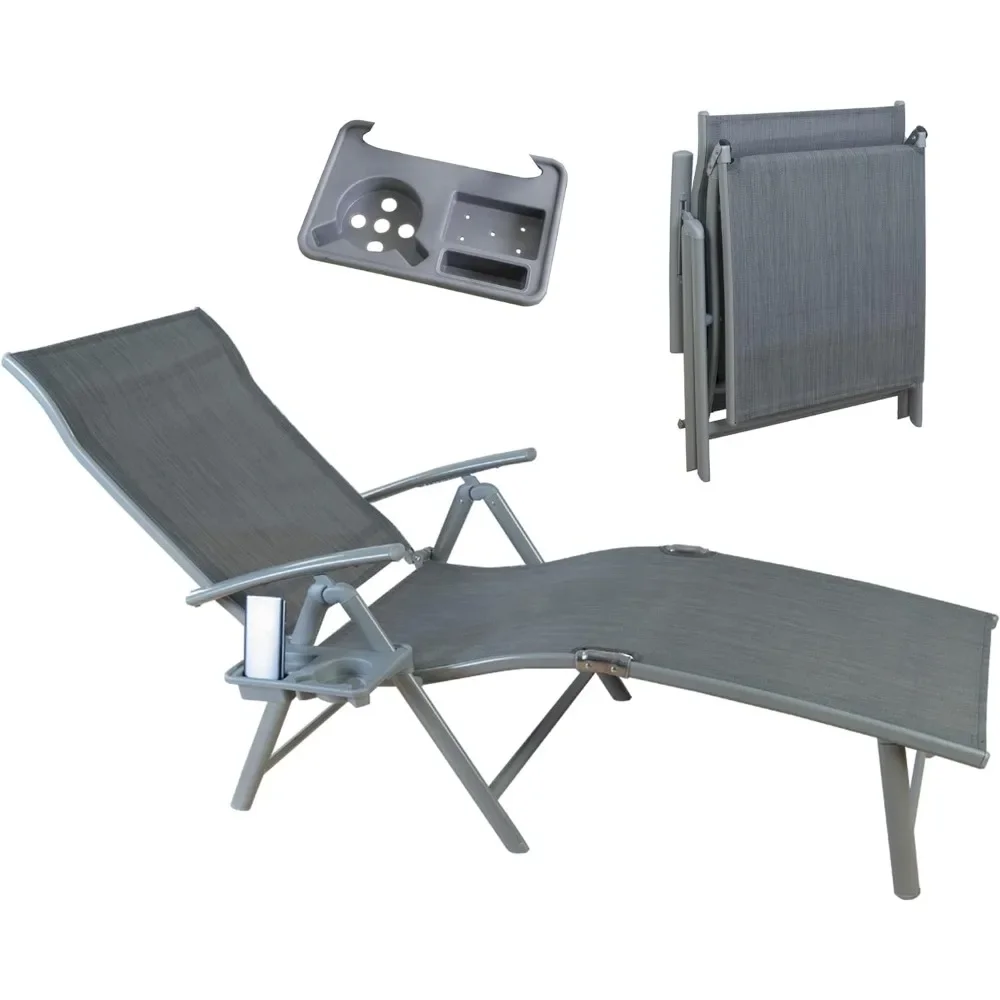 

Cozy Aluminum Reclining Lounge Chair - Perfect for Beach, Yard, Pool, Deck, and Patio