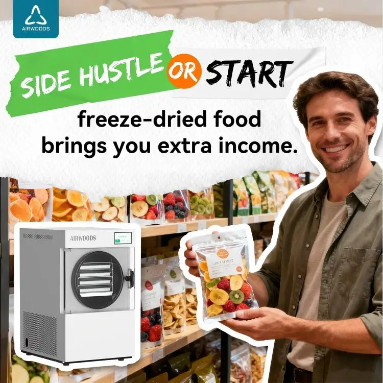 Professional Commercial Automatic Stainless Steel Pump WiFi Control 4KG 4Trays Food Vacuum Freeze Dryer Drying Machine For Home