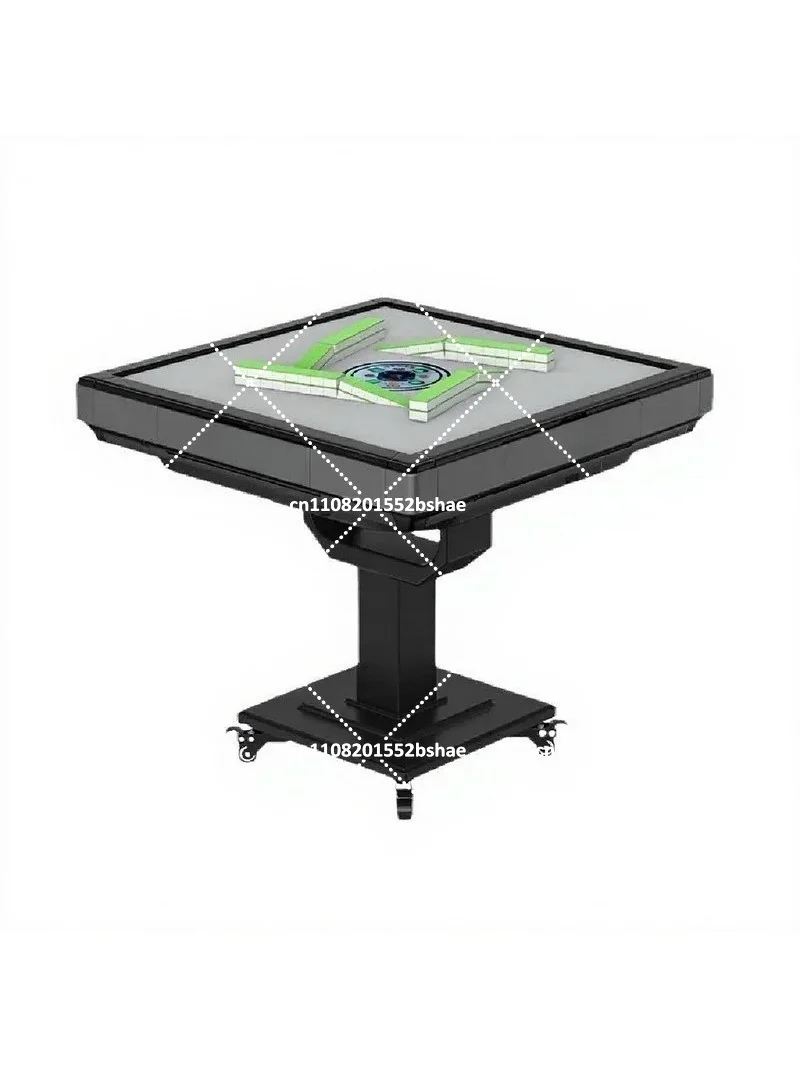2-in-1 Folding Mahjong Table with Silent Auto Shuffling for Home Dining & Entertainment