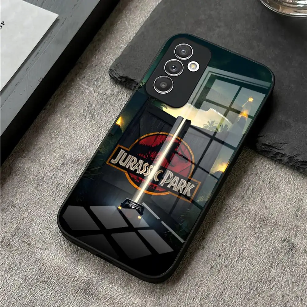 World Jurassic Park Phone Case for S24 Ultra Samsung S23 Fe S22 S20 S21 Plus Galaxy A54 A34 A24 A53 Note 20 Glass Cover