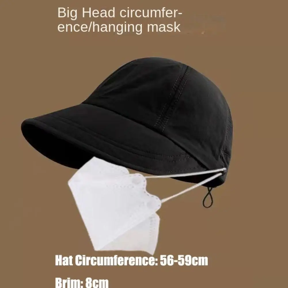 접이식 챙이 넓은 태양 모자 속건성 어부 모자 버킷 모자 포니테일 모자 바이저 모자