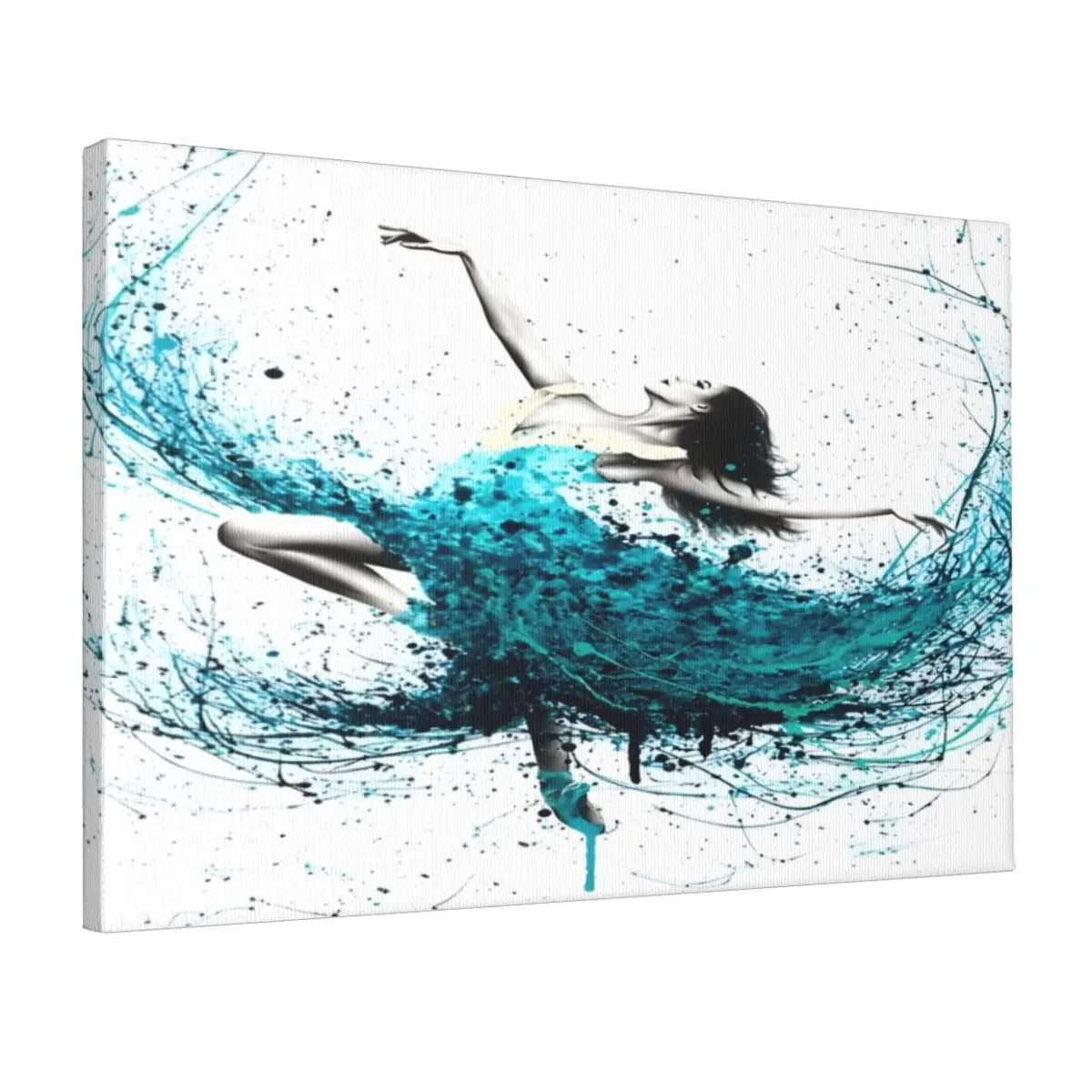 Teal Dancer Figur Frameless Posters Canvas Paintings High Quality Art Picture Prints Friends Child Gifts Room Bedroom Decor